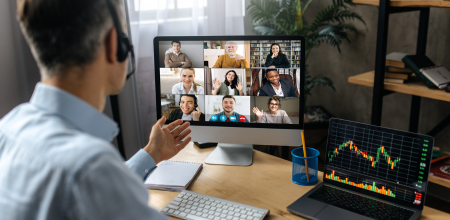 "Colleague Colleague participating in a virtual meeting